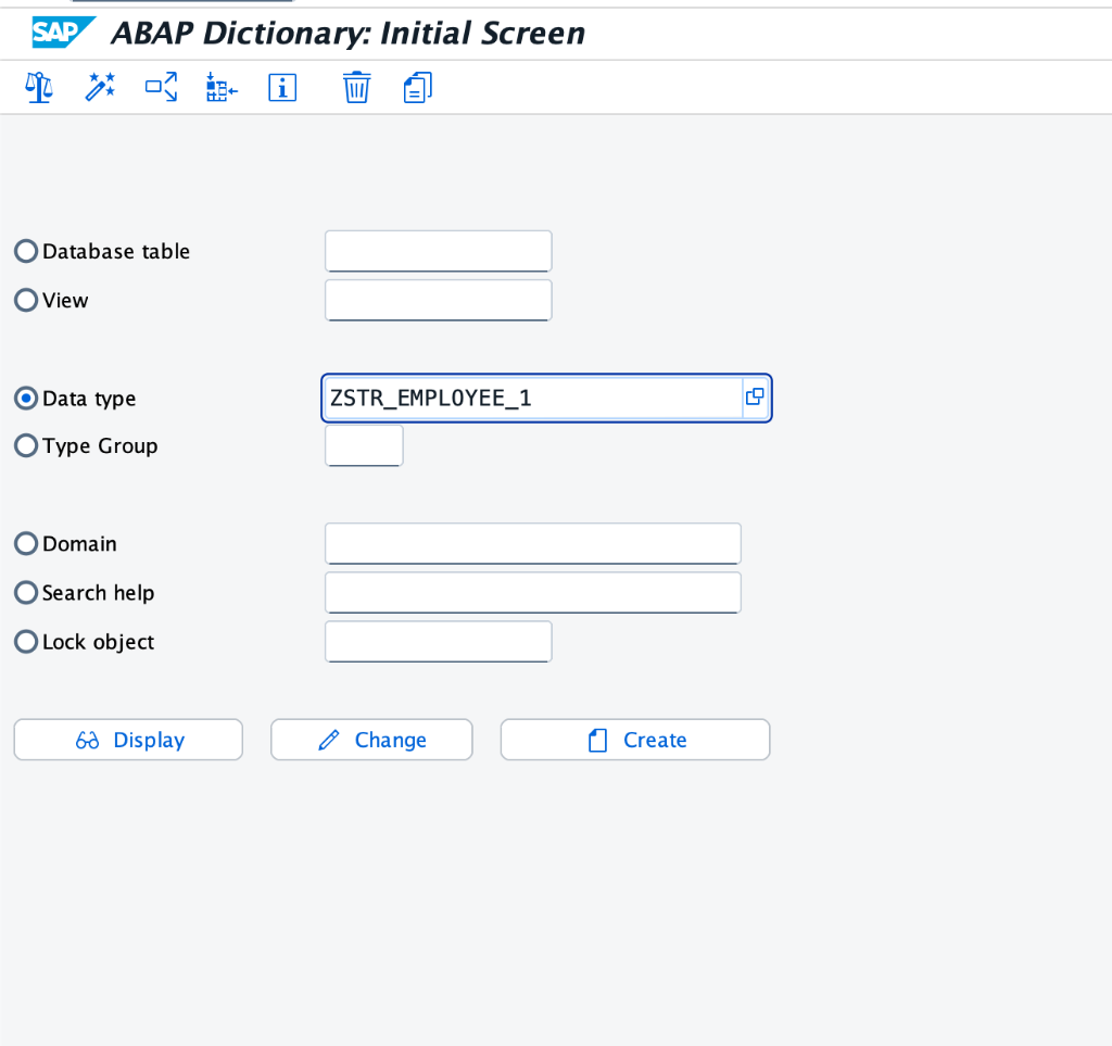 SE11 ABAP Dictionary Interface
