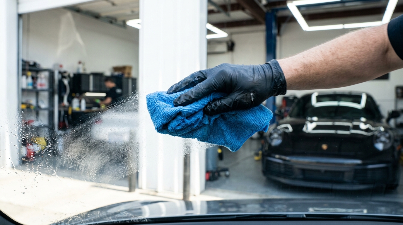 Wiping Sap off Windshield Glass